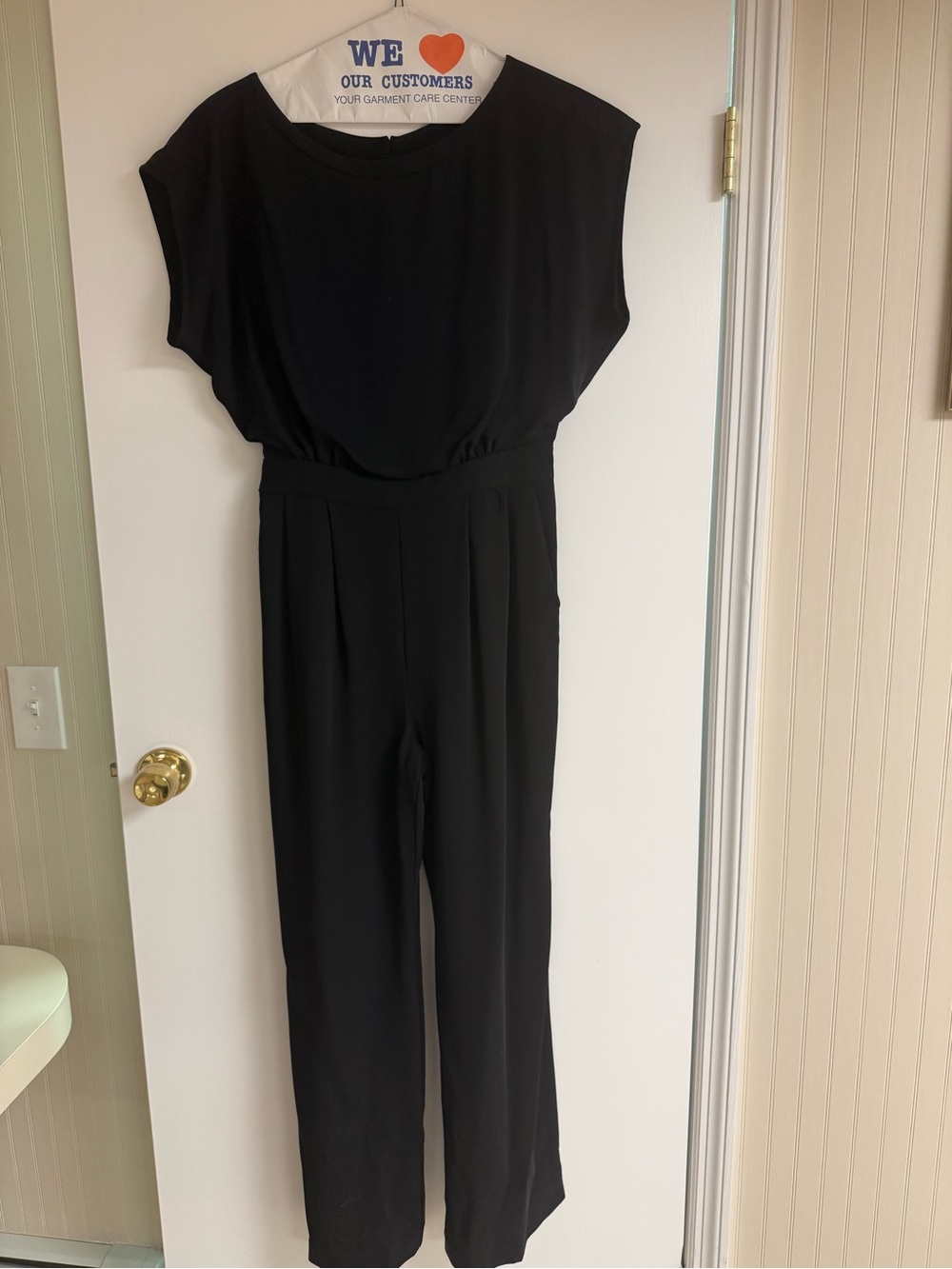 Eliza J  Black Sleeveless Elegant Wide-Leg Jumpsuit